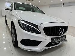 Mercedes Benz C180 AMG LINE R18 LED 2015 BodyKit White Sunroof